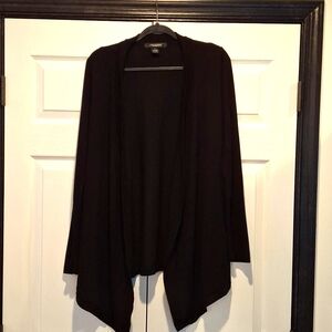 89th & Madison Black Open Cardigan